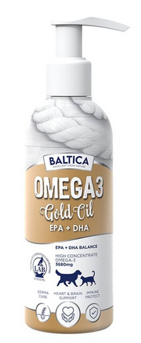 Olej gold omega-3 dla psa i kota 200ml