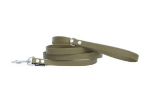 Classic BioThane® Leash with Trigger Clasp, Black Fittings – Olive 160cm
