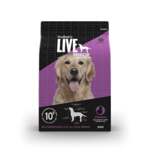 ProBiotic LIVE - dry food for older, senior, and overweight dogs. Medium and large breeds - chicken.