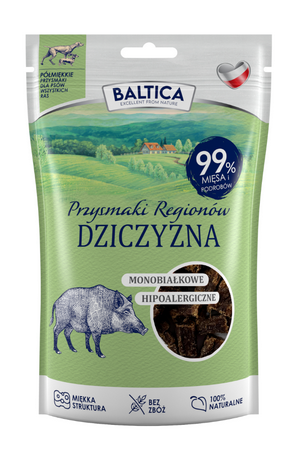 Naturalne, półmiękkie przysmaki dla psa z dziczyzny 80g