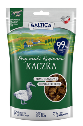 Naturalne, półmiękkie przysmaki dla psa z kaczki 80g