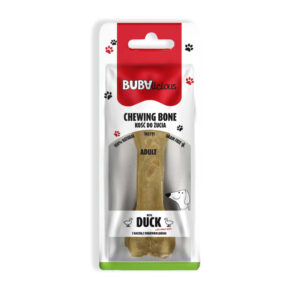BUBAlicious przekąska dla psa kość o smaku kaczki 12cm