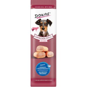 DOKAS przekąska dla psa miękkie paszteciki 10g kurczak/wołowina